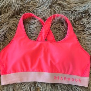 Under Armour Sports Bra With Removable Pads  Hot Pink Size XL